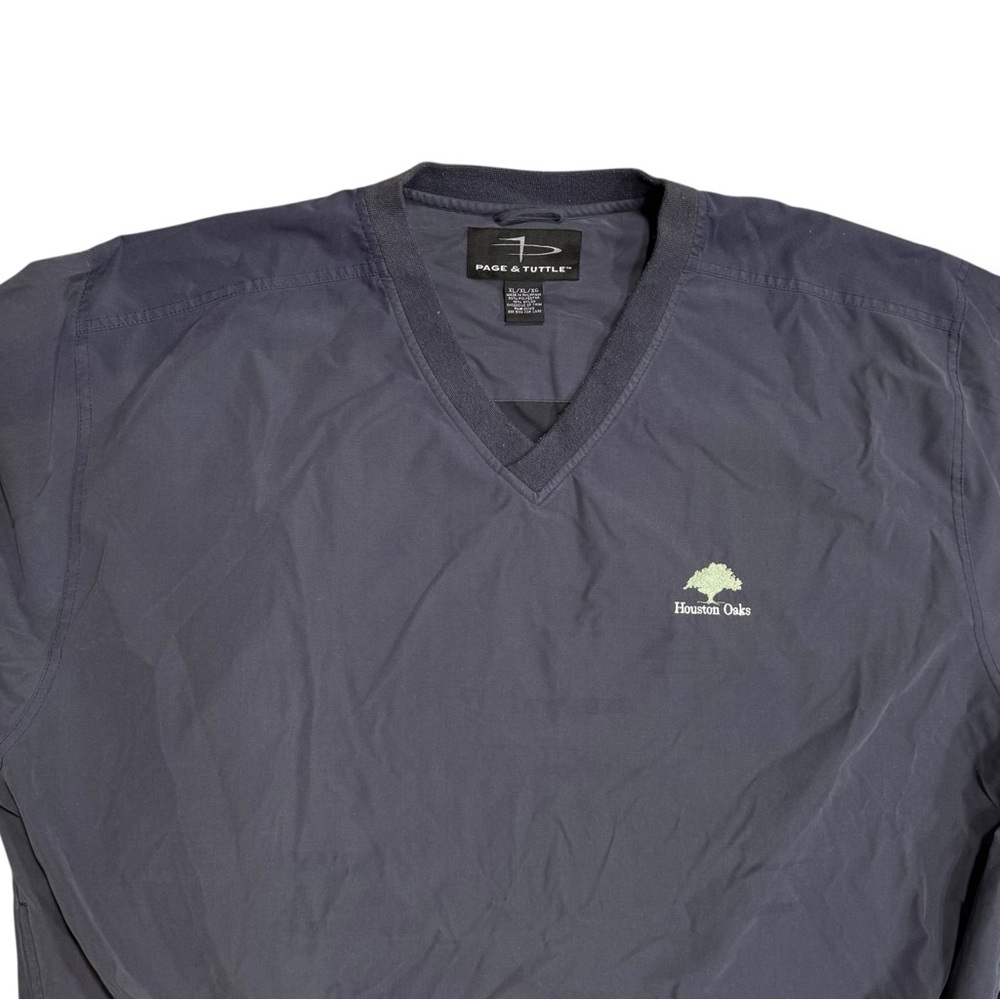 Page & Tuttle Blue Golf Windbreaker Pullover Jacket V-neck Performance Athletic - Picture 4 of 16